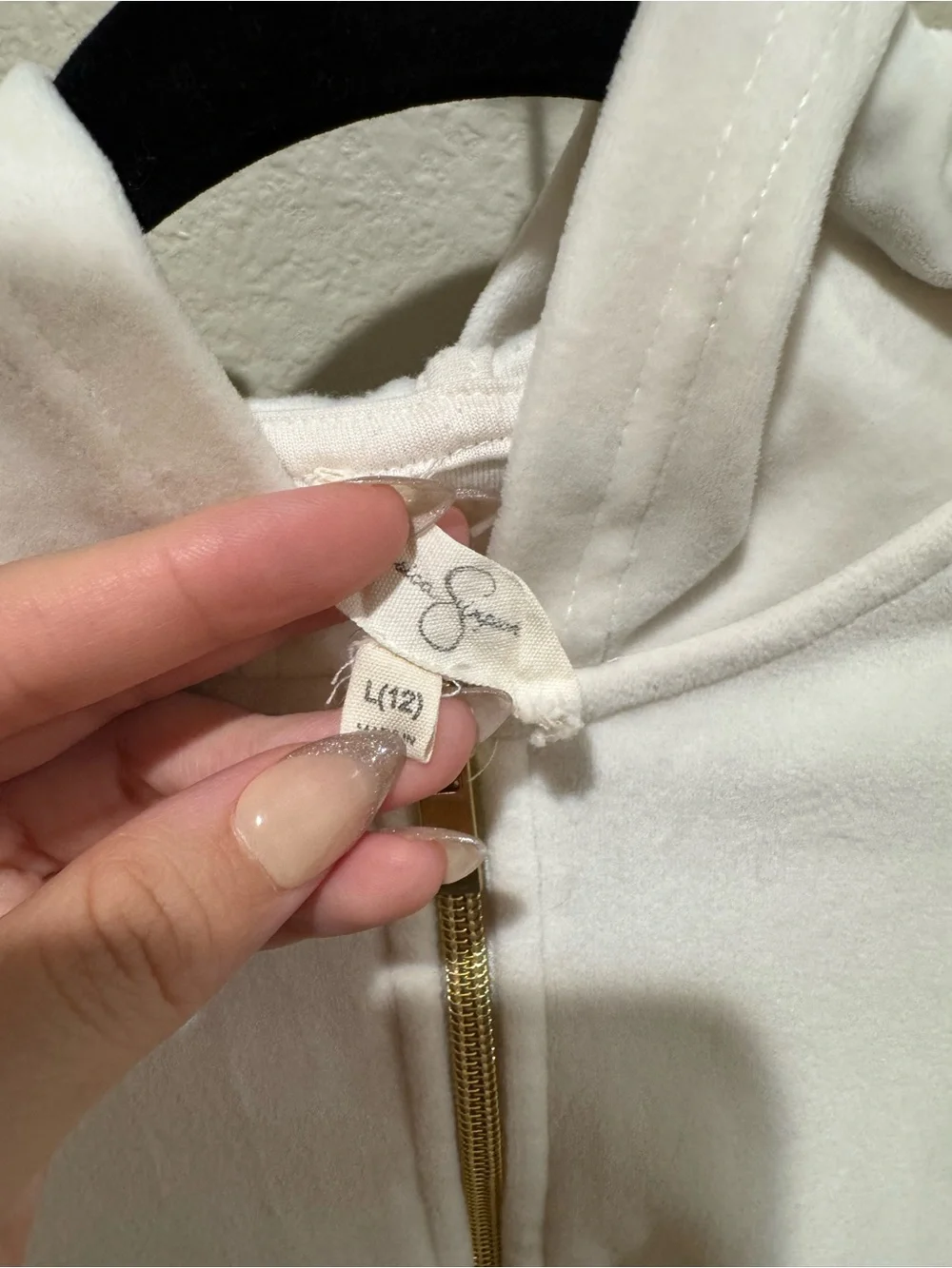 Jessica Simpson Girls White Velour Tracksuit